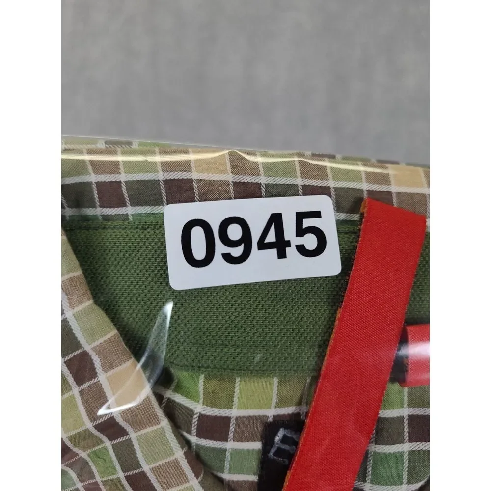 Massive Revolution Mens XL Military Style‎ Long Sleeve Plaid Button Down Shirt